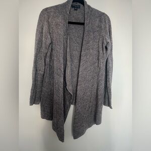 Barefoot Dreams Cozychic Lite Sweater 12/14 Speckled Gray Island Wrap Cardigan